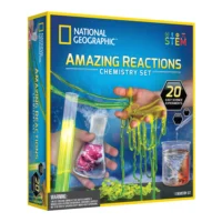 ערכת ניסויים בכימיה Amazing Reactions Chemistry Set - תגובות מדהימות עם 10 ניסויים מבית National Geographic