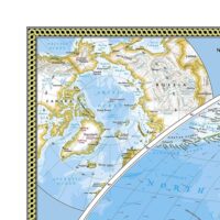 ⁦מפת עולם פיזית מדינית באנגלית - 115x80 מבית National Geographic⁩ – תמונה ⁦3⁩
