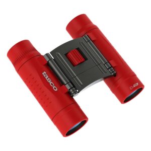 משקפת מתקפלת קומפקטית אדומה Tasco Essentials 10X25