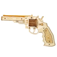 ⁦פאזל מכני מעץ אקדח גומיות Corsac M60 - פאזל תלת מימד מכני מעץ מבית ROKR⁩ – תמונה ⁦5⁩