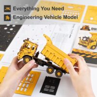 ⁦פאזל מכני - משאית עפר להרכבה מעץ Dump Truck מבית ROKR⁩ – תמונה ⁦2⁩