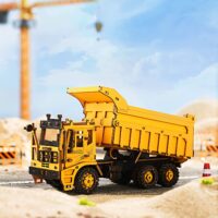 ⁦פאזל מכני - משאית עפר להרכבה מעץ Dump Truck מבית ROKR⁩ – תמונה ⁦5⁩