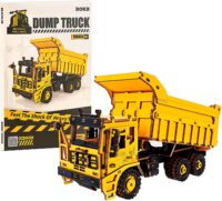 פאזל מכני - משאית עפר להרכבה מעץ Dump Truck מבית ROKR