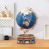 ⁦פאזל מכני מעץ - גלובוס עץ בעיצוב עתיק - The Wooden Globe⁩ – תמונה ⁦4⁩