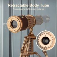 ⁦פאזל מכני מעץ - טלסקופ בעיצוב עתיק - Monocular Telescope⁩ – תמונה ⁦3⁩