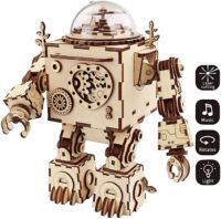 ⁦פאזל מכני מעץ - תיבת נגינה רובוטית Steampunk Music Box⁩ – תמונה ⁦5⁩