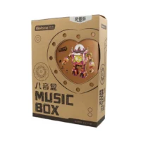 ⁦פאזל מכני מעץ - תיבת נגינה רובוטית Steampunk Music Box⁩ – תמונה ⁦6⁩