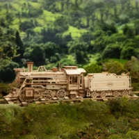 ⁦פאזל תלת מימד מעץ - רכבת קיטור Prime Steam Express מבית ROKR⁩ – תמונה ⁦2⁩