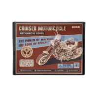⁦פאזל מכני מעץ - אופנוע Cruiser Motorcycle מבית ROKR⁩ – תמונה ⁦8⁩