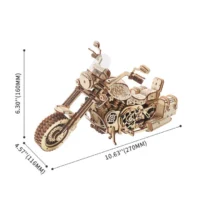⁦פאזל מכני מעץ - אופנוע Cruiser Motorcycle מבית ROKR⁩ – תמונה ⁦9⁩