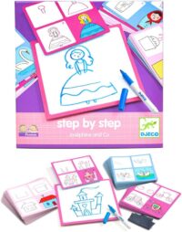 ⁦משחק התפתחות ויצירה המלמד ציור שלב אחר שלב Eduludo Step By Step - Josephine and Co -מבית DJECO צרפת⁩ – תמונה ⁦2⁩