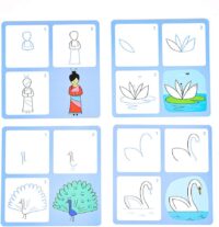 ⁦משחק התפתחות ויצירה המלמד ציור שלב אחר שלב Eduludo Step By Step - Josephine and Co -מבית DJECO צרפת⁩ – תמונה ⁦5⁩