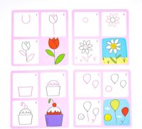 ⁦משחק התפתחות ויצירה המלמד ציור שלב אחר שלב Eduludo Step By Step - Josephine and Co -מבית DJECO צרפת⁩ – תמונה ⁦7⁩
