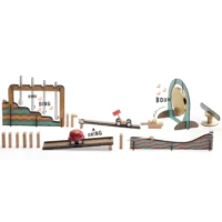 ⁦משחק בניה ודמיון מעץ לילדים ליצירת תגובות שרשרת מוזיקלית עם 52 חלקים Zig n Go Music מבית Djeco צרפת⁩ – תמונה ⁦6⁩