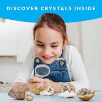 ⁦ערכה מדעית לילדים - חציבת אבני גאודה Break Open 5 Geodes מבית National Geographic⁩ – תמונה ⁦4⁩