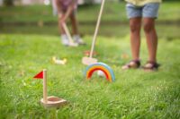 ⁦משחק לחצר גולף מעץ לילדים עם מכשולים Golf Set מבית BS-Toys⁩ – תמונה ⁦6⁩