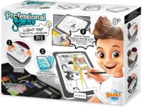 ערכת יצירה לילדים - לוח  ציור עם תאורת LED ליצירת קומיקס ואיוריםBuki Professional Studio Light Pad 3in1