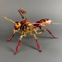 ⁦פאזל מכני תלת מימד ממתכת צרעה - מודל מכני 3D להרכבה ממתכת בעיצוב צרעה Mechanical 3D Wasp⁩ – תמונה ⁦11⁩