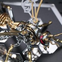 ⁦פאזל מכני תלת מימד ממתכת צרעה - מודל מכני 3D להרכבה ממתכת בעיצוב צרעה Mechanical 3D Wasp⁩ – תמונה ⁦13⁩