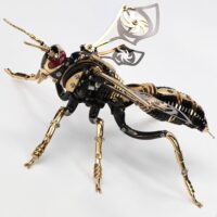 ⁦פאזל מכני תלת מימד ממתכת צרעה - מודל מכני 3D להרכבה ממתכת בעיצוב צרעה Mechanical 3D Wasp⁩ – תמונה ⁦8⁩