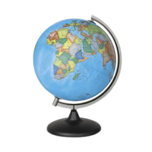 גלובוס כדור הארץ בעברית מרהיב בקוטר 30 ס"מ עם תאורה Nova Rico