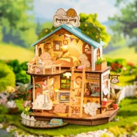 ⁦מיניאטורה ליצירה – בית הכלבלבים Puppy's Cozy Villa מבית Rolife⁩ – תמונה ⁦2⁩