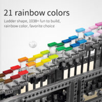 ⁦מסלול גולות להרכבה משולב מנוע 1038 חלקים- Rainbow Stepper מבית Mould King⁩ – תמונה ⁦3⁩