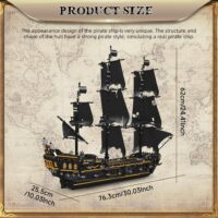 ⁦הפנינה השחורה להרכבה 3180 חלקים – Black Pearl מבית Mould King⁩ – תמונה ⁦5⁩