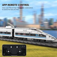 ⁦רכבת מהירה ממונעת להרכבה משולבת שלט ומסילה  1211 חלקים מבית Mould King⁩ – תמונה ⁦4⁩